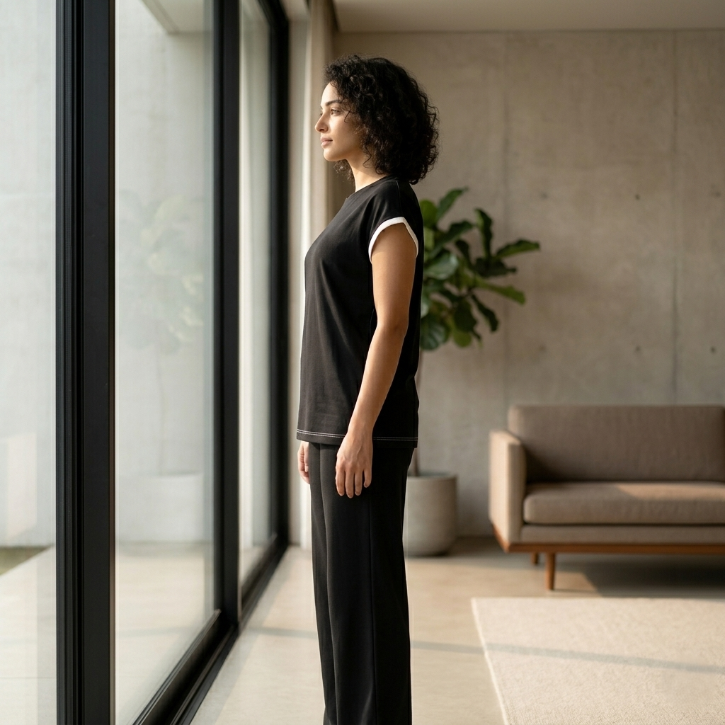 Classic Black Lounge Co-ord Set – Minimal Comfort, Everyday Elegance
