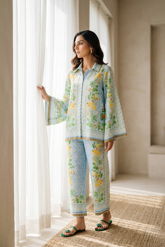 Mint Bloom Printed Co-ord Set