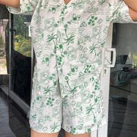 Palm Tree Shorts Set