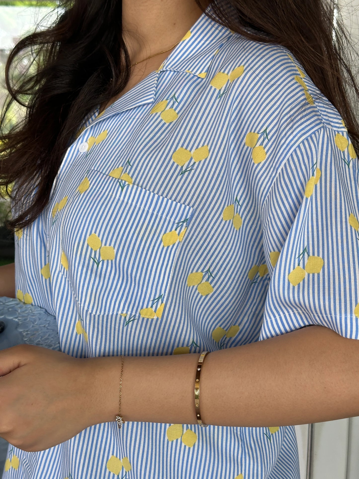 Lemon Line Shorts Set