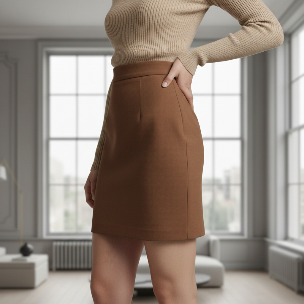 SUEDE LEATHER SKIRT