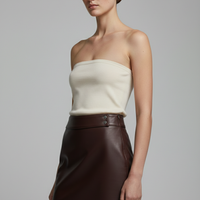 FAUX LEATHER MINI SKIRT