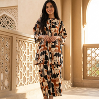 Abstract Geometric Printed Relaxed Co-Ord Set