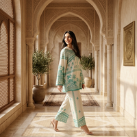 Mint Breeze Printed Co-Ord Set