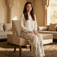 Soft Floral Printed Relaxed Lounge Co-Ord Set
