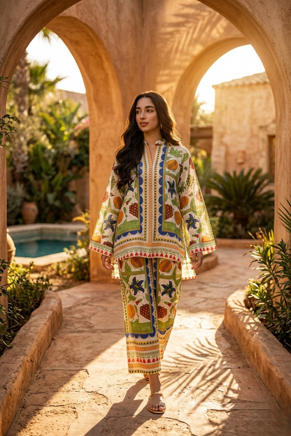 Verdant Mosaic Co-Ord Set