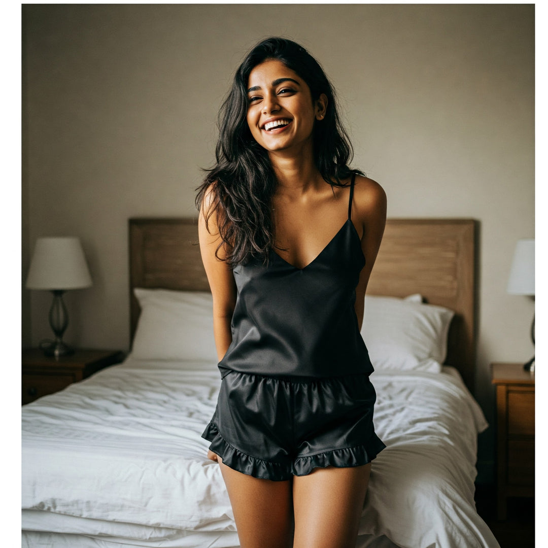 Silky Slip and Shorts Set