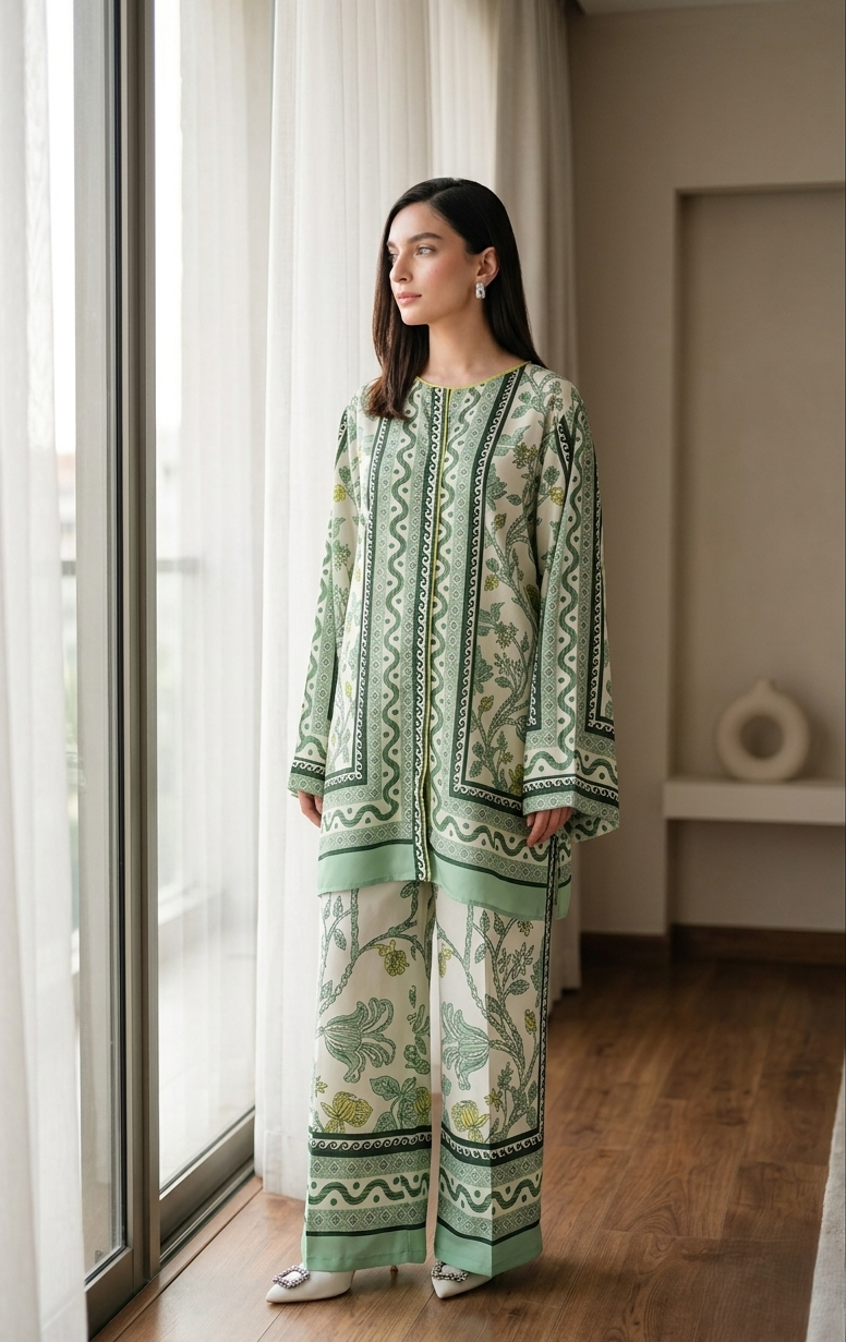 Emerald Ivory Heritage Co-ord Set