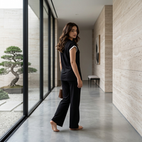 Classic Black Lounge Co-ord Set – Minimal Comfort, Everyday Elegance