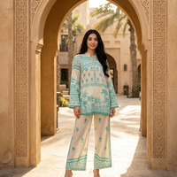 Mint Breeze Printed Co-Ord Set