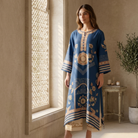 Royal Blue Embroidered Kurta Set