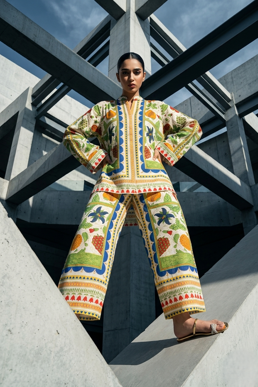 Verdant Mosaic Co-Ord Set