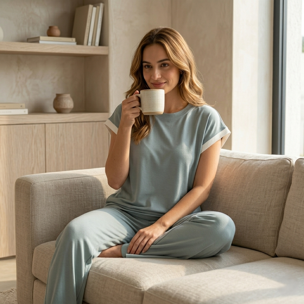 Sage Green Lounge Co-ord Set – Calm Comfort, Everyday Luxury