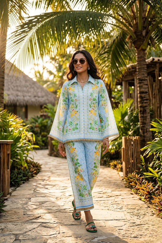 Mint Bloom Printed Co-ord Set