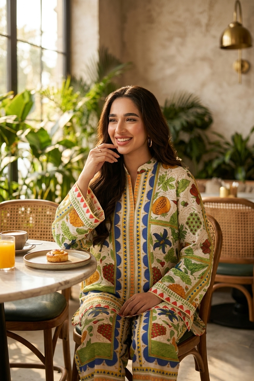 Verdant Mosaic Co-Ord Set