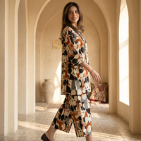 Abstract Geometric Printed Relaxed Co-Ord Set