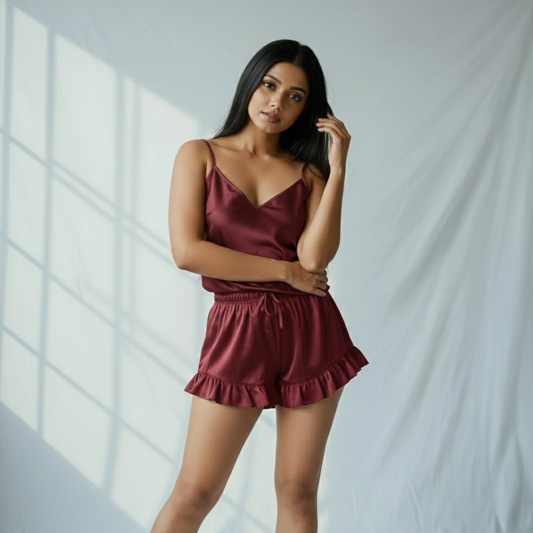 Silky Slip and Shorts Set