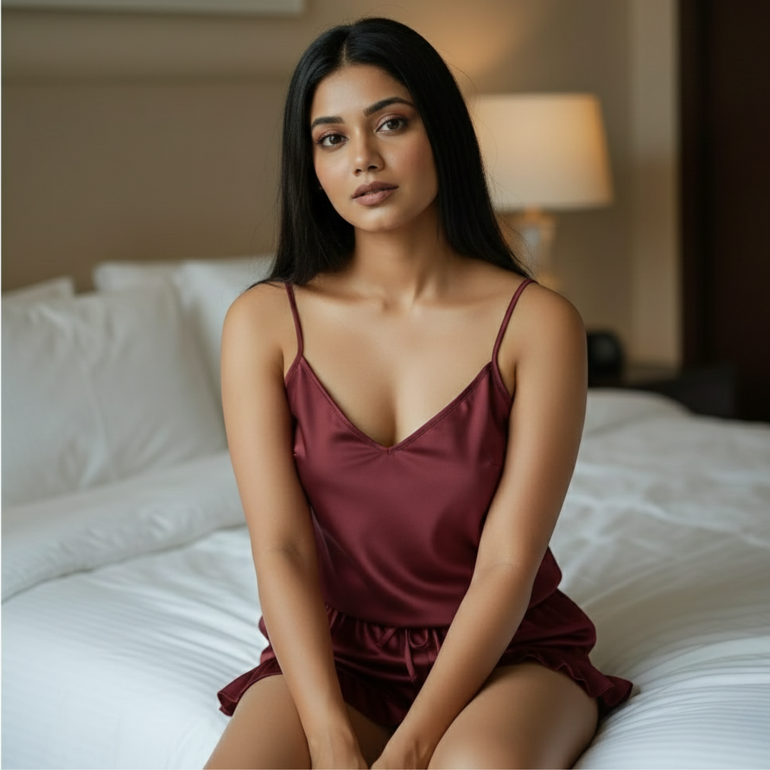 Silky Slip and Shorts Set