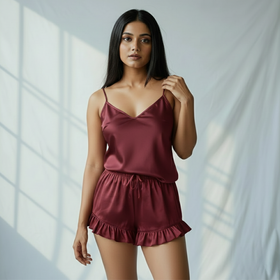 Silky Slip and Shorts Set