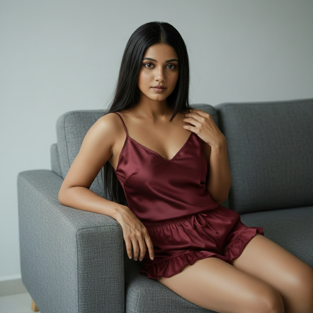 Silky Slip and Shorts Set