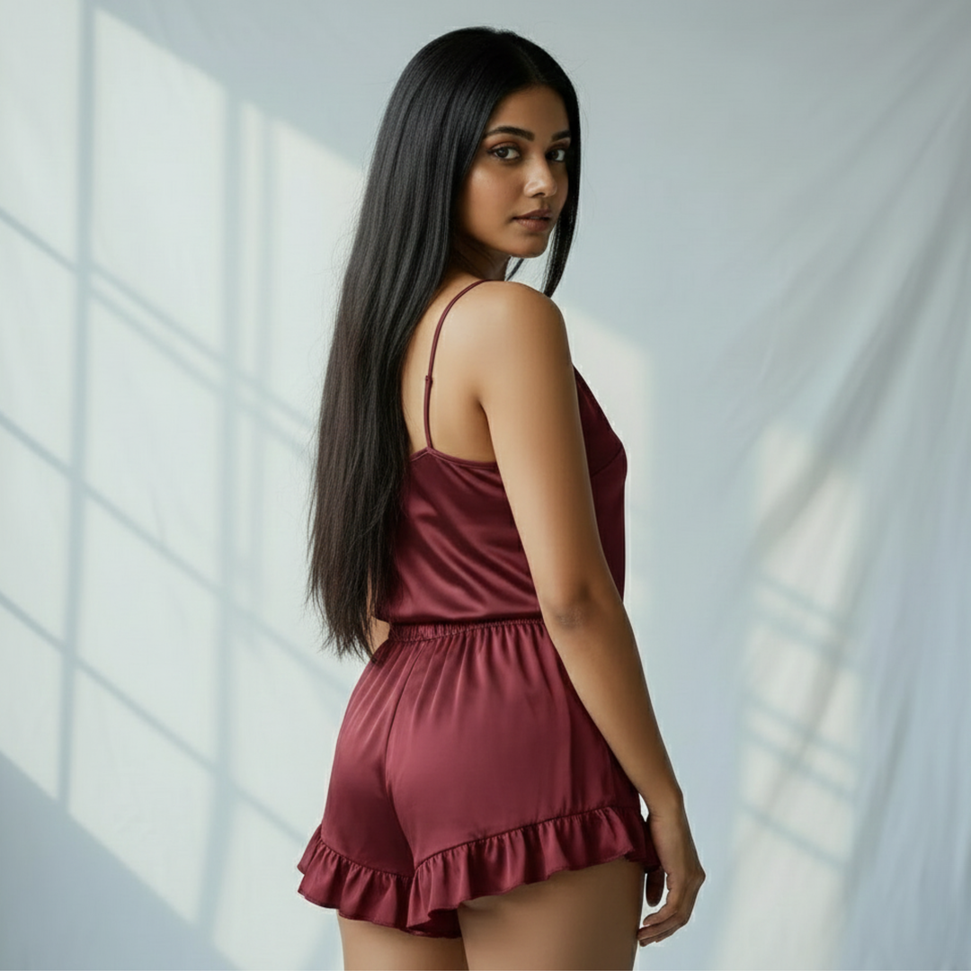 Silky Slip and Shorts Set