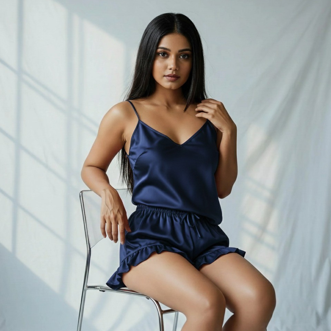 Silky Slip and Shorts Set