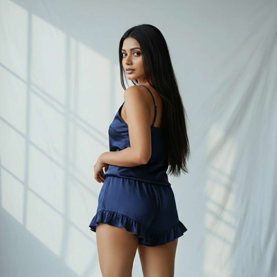 Silky Slip and Shorts Set