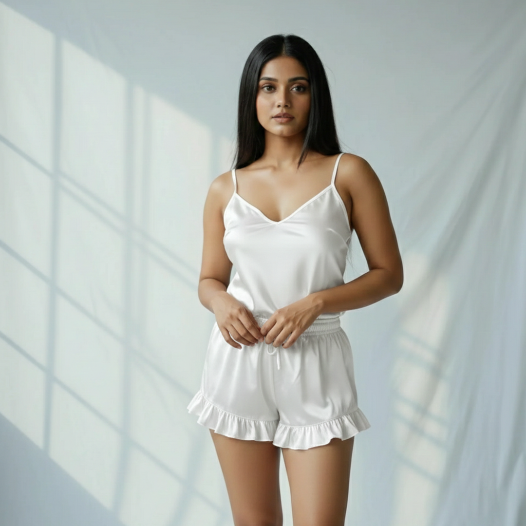 Silky Slip and Shorts Set