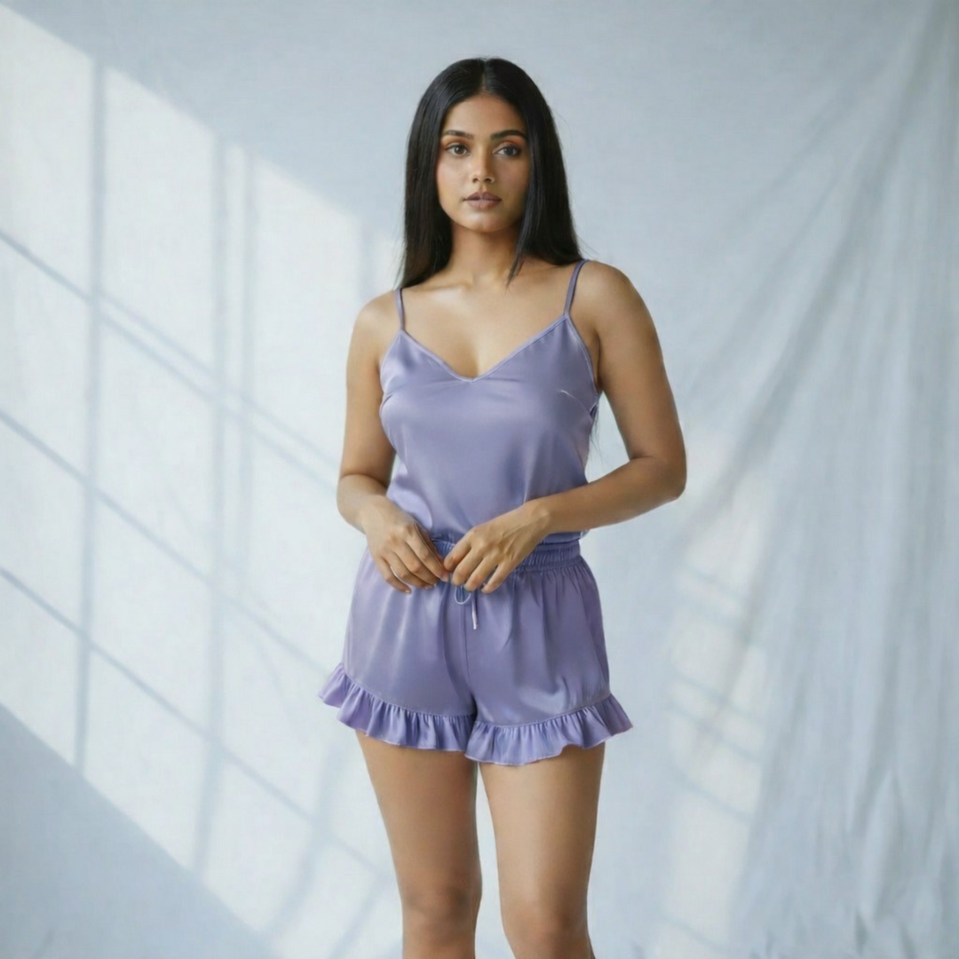 Silky Slip and Shorts Set