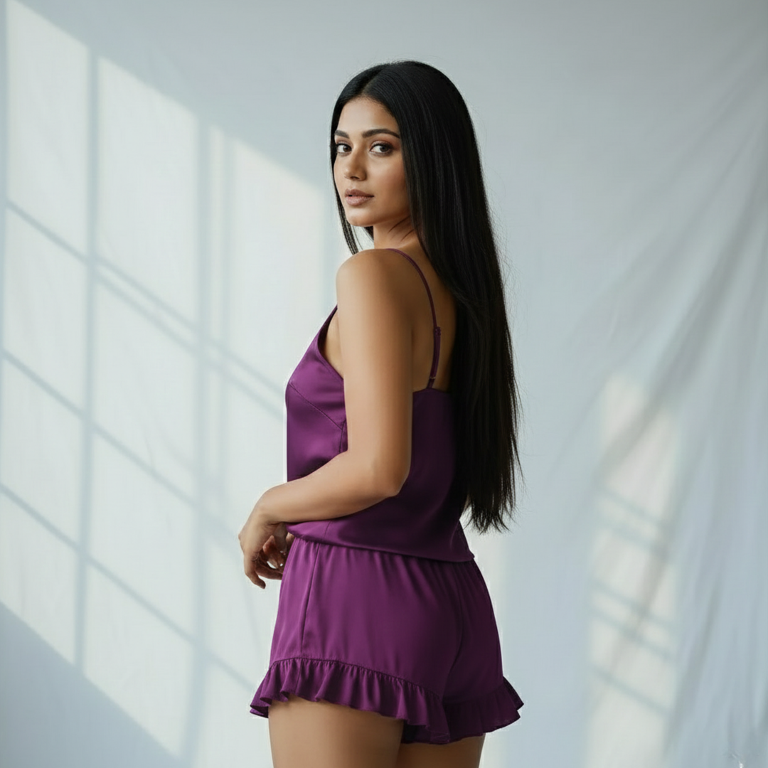 Silky Slip and Shorts Set