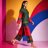 Emerald Contrast Kurta Set – Bold Color, Modern Grace
