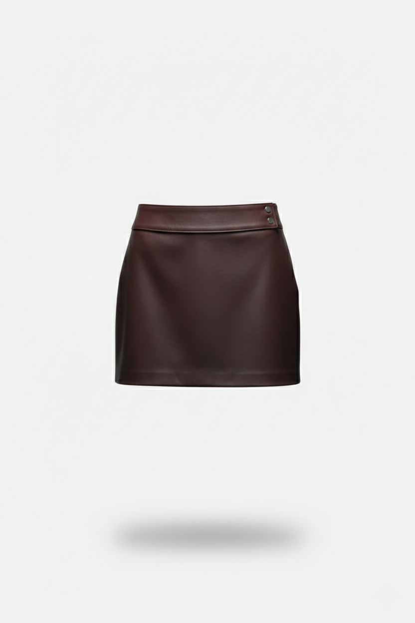 FAUX LEATHER MINI SKIRT