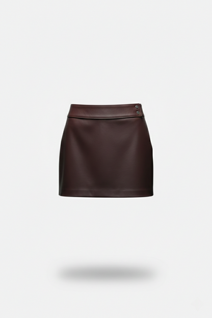 FAUX LEATHER MINI SKIRT